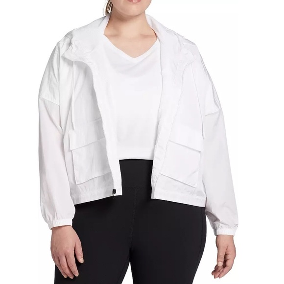 NWT DSG Woven Cropped White Athletic Jacket - Picture 2 of 7